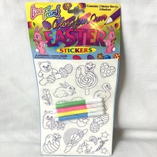 Vintage Lisa Frank Color Your Own Easter Stickers 1990's Sealed