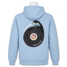 Quiksilver Graphic Hoodie - NWT Mens Size Large Airy Blue / Multi - 49870-M5