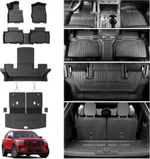 Floor Mats for 2020-2025 2026 Ford Explorer Accessories, Cargo Mat with Backrest