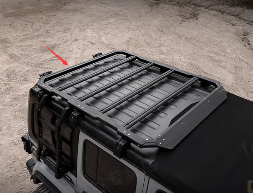 Portaequipajes Ark de aleación de aluminio de alta calidad para Jeep Wrangler JL 2018-2025 Foto 2 de 4