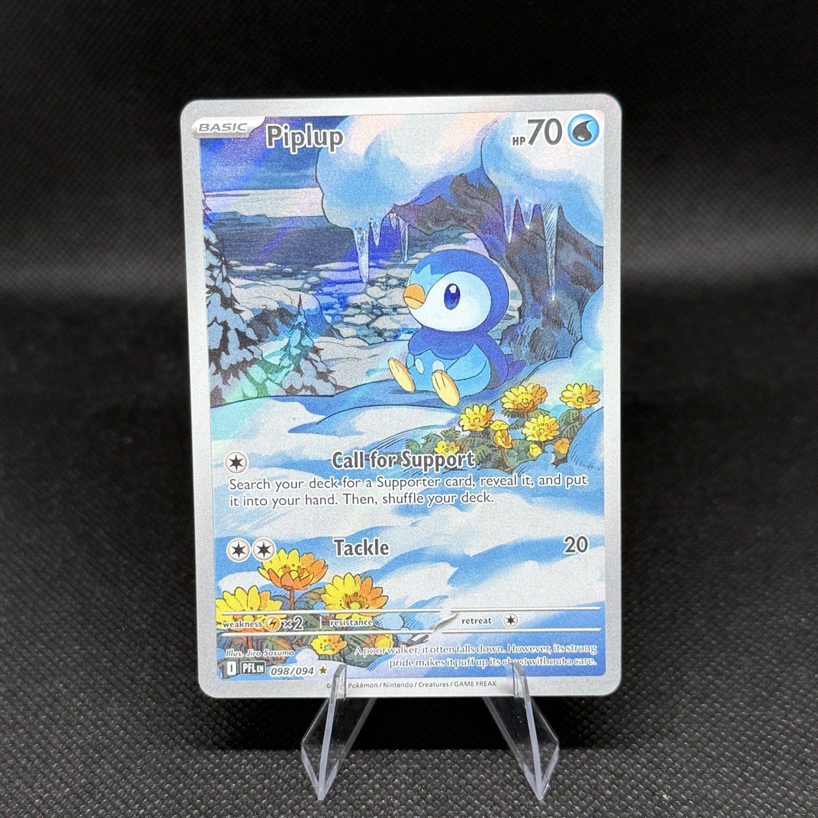 Piplup Illustration Rare 098/094 Near Mint Phantasmal Flames