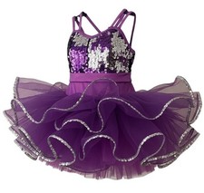 Weissman XXSC Purple Sequin Dance Costume Dress Tutu Style 10164