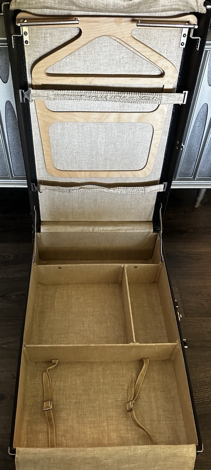 VTG XL Travel Wardrobe  Suitcase With Hangers And Compartments Hartmann Style