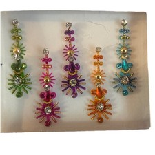 Indian Bollywood Bindi Body Jewel Self Adhesive, Crystal Forehead, Face Jewels