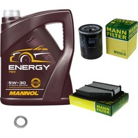 Mann Inspektionspaket 5L Mannol Energy 5W-30 FüR Honda Civic IX 1.8I-Vtec 1.8