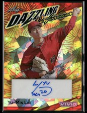 2023 Leaf Vivid #DP-YML Yu-Min Lin Dazzling Performers Yellow AUTO #1/8