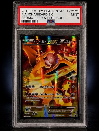 Charizard EX XY BLACK STAR 2016 Pokemon RED & BLUE PROMO #XY121 MINT PSA 9