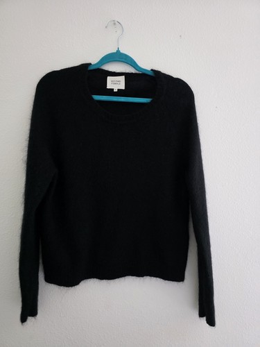 Second Female Brook Knit Women's Crew Neck Sweater Pullover In Black Sz XS FLAW