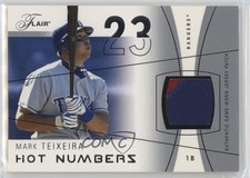 2004 Flair Hot Numbers Game Used Platinum 16/26 Mark Teixeira #HN-MT Patch 1ef4