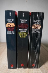 ❤️KONVOLUT 3 B&Uuml;CHER   TIMOTHY ZAHN  STAR WARS 1NES UNGELESEN 2 GELESEN KRIEG DER