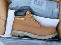 100% Authentic CAT Caterpillar Founder Brown Leather Ankle Boots SALE Size uk 6