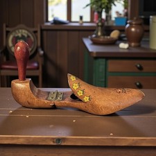 Antique Wooden Cobbler Shoe Last   10    Vintage Shoe Repair Tool Cabin Decor