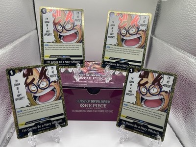 I'm Gonna Be a Navy Officer!!! OP11-099 x4 Playset A Fist of Divine Speed Foil