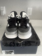 Jordan Air Jordan 4 Retro Black/Gray/White Colorblock Mid Top Sneakers w/ Box