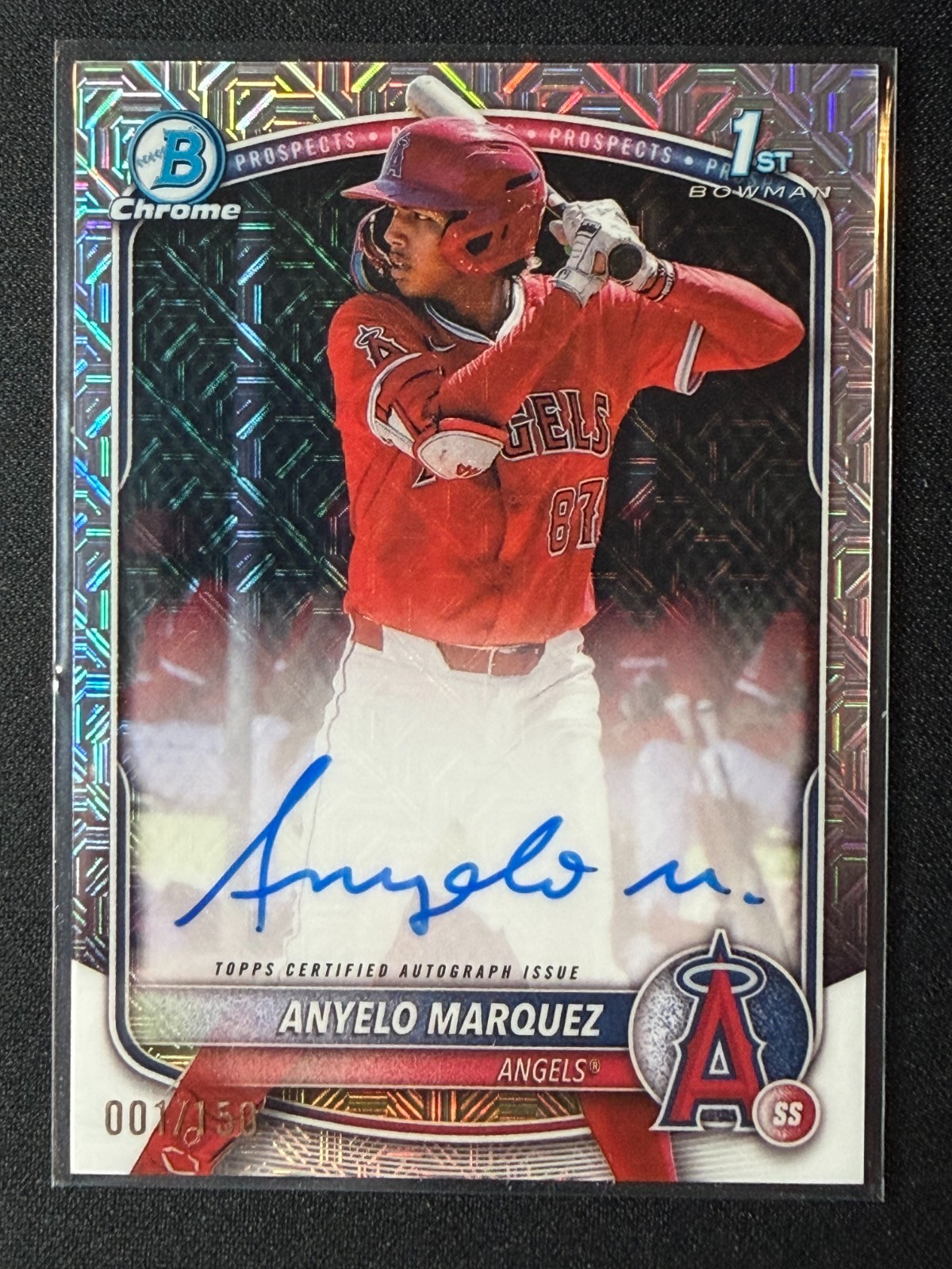 2025 Bowman Chrome 1st Anyelo Marquez HTA Choice Refractor Auto /150