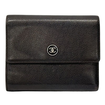 Chanel CHANEL Wallet Coco Button Women's Men's Brand Bi-fold Leath... GZl1ijee