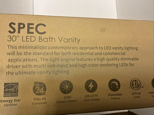 Maxim Lighting 52004BK (3000K/BK) LED Bath Vanity Light  30"  20W - Black Finish - Picture 10 of 10