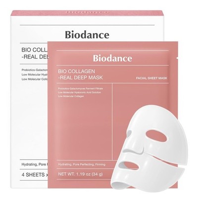 -Collagen Real Deep Mask, Hydrating Overnight Hydrogel Face Mask, Pore Minimi...