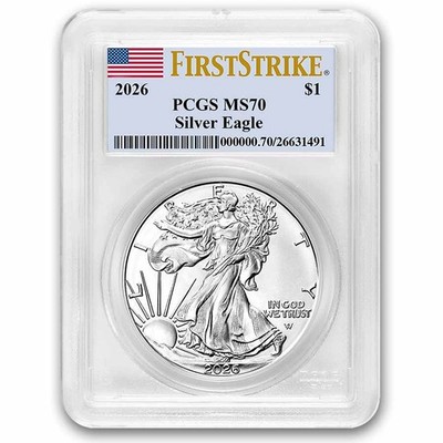 2026 American Silver Eagle MS-70 PCGS (FirstStrike®) | eBay