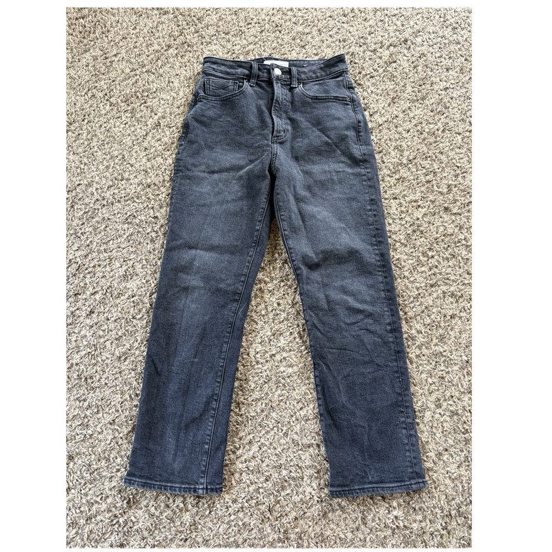 Revtown Decade Denim Women's Straight Gray Stretch Organic Cotton Jeans