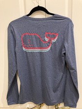 VINEYARD VINES WHALE LINE GRAPHIC RASH GUARD SIZE SMALL