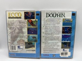 2 Game Lot Ecco the Dolphin (Sega CD, 1993) CIB Complete w/ Manual