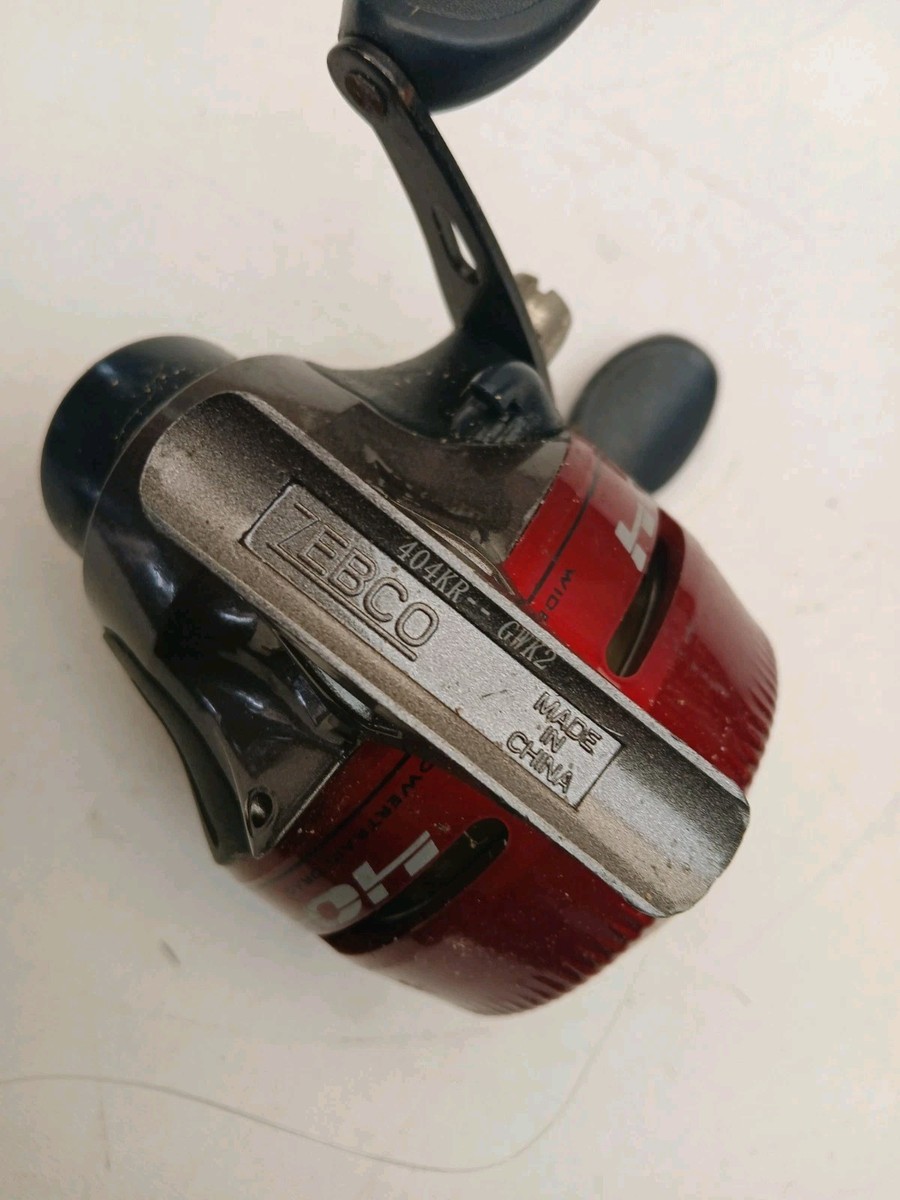 ZEBCO 404 Spincast Fishing Closed Reel Only 404KR-GWK2 Red Gray | eBay