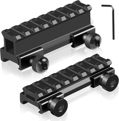 Precision Picatinny Riser Mounts: 1'' High & 0.5'' Low - Hunting Essentials