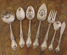 Oneida Louisiana Set of 7 Serving Pieces Community Stainless Flatware Lot W