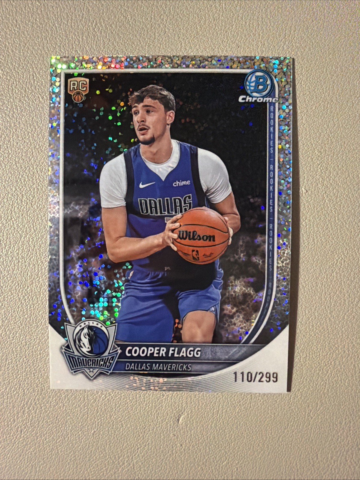 2025-26 Bowman Chrome - Cooper Flagg (RC, SP) BCV-1 Speckle Refractor 110/299