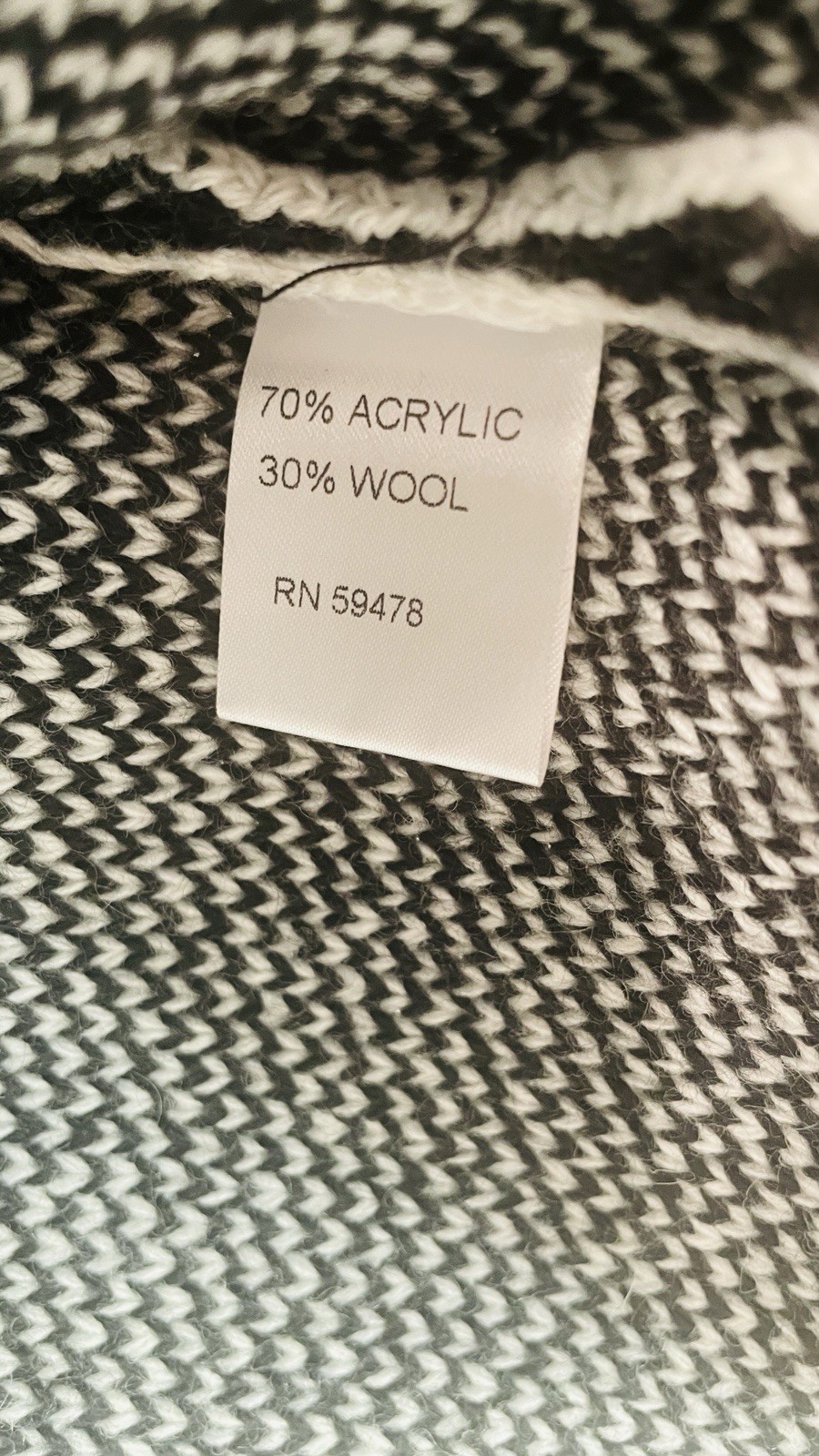 Cocojo Black White Wool Blend Patterned Coat Wome… - image 7