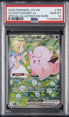 2025 POKEMON JTG EN-JOURNEY TOGETHER #184 LILLIE'S CLEFAIRY EX PSA