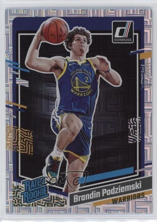 2023-24 Panini Donruss Rated Choice Brandin Podziemski #249 Rookie RC 3hd