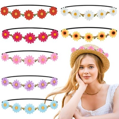 7 Stück Haarreif mit Sonnenblumen Haarband Kopfbedeckung Stirnband Kopfband B...