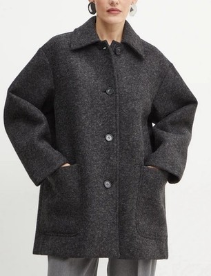   Max&Co by MAX MARA Magda Mantel Filz Wolle Wolle Grau Mantel L Gr.