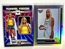 DIJONAI CARRINGTON 2025 Donruss WNBA PP Tunnel Vision #5 + HOLO #27 Dallas Wings