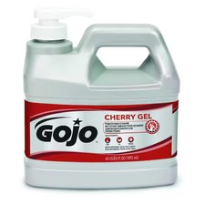 Gojo 2356-04 Gel Hand Cleaner, Includes Pumice Scrubbers, Cherry Fragrance, Dye