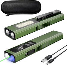 EDC Flat Flashlight 4 in 1 Pocket Magnetic Flashlight High Lumens Work Light wit