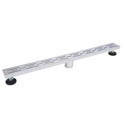 B&K 36'' Linear Shower Drain   Brushed 304 Stainless Steel V-Channel Rectangular 