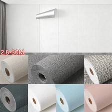 3D 3mm Thick Thermal Self Adhesive Wallpaper Linen Wall Sticker Decor 2.8-30M