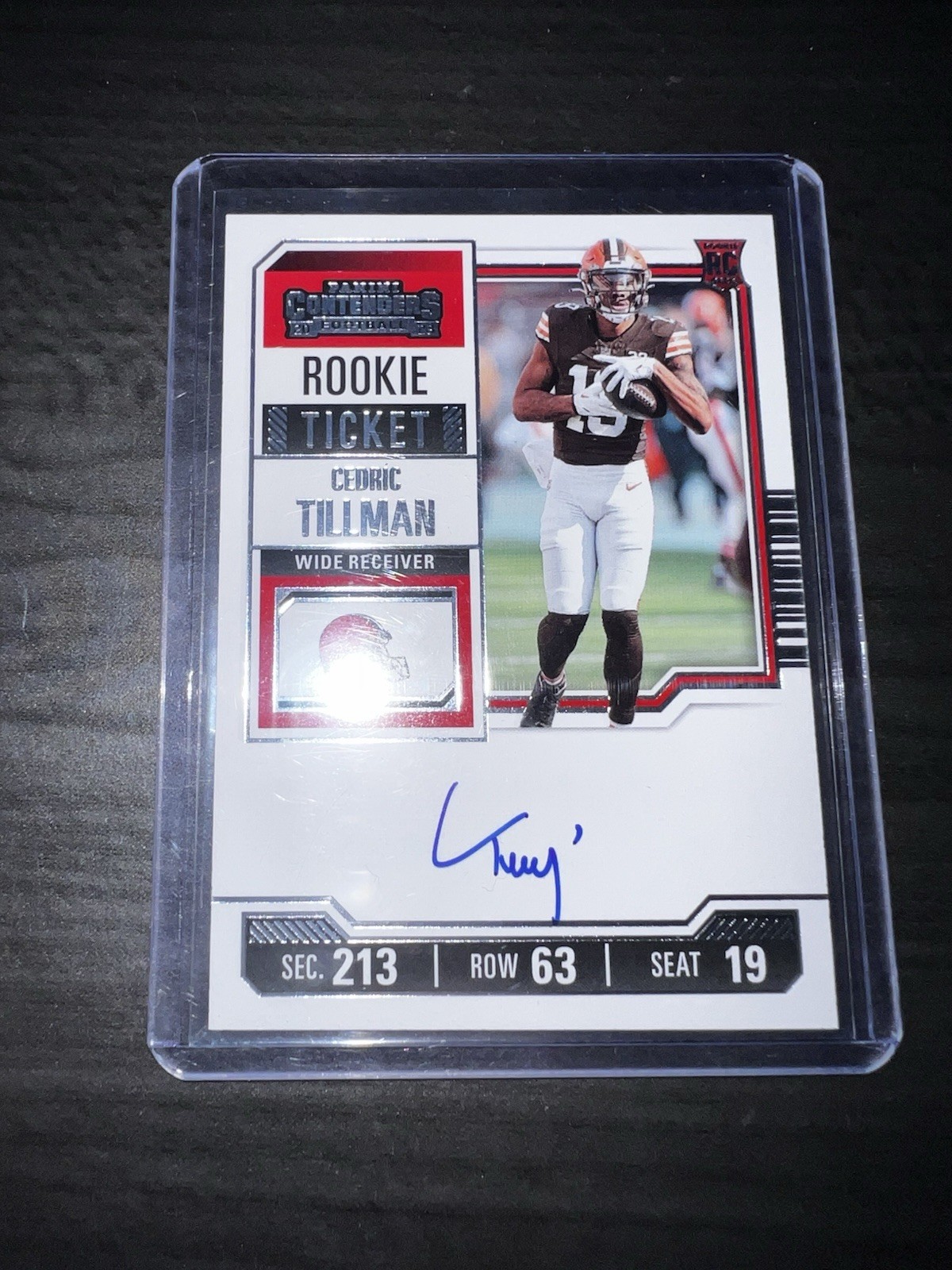 2023 Panini Contenders Rookie Ticket RPS Variation Cedric Tillman Autograph