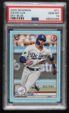 2020 Bowman Sky Blue 5/499 Gavin Lux #71 PSA 10 GEM MT 04d4