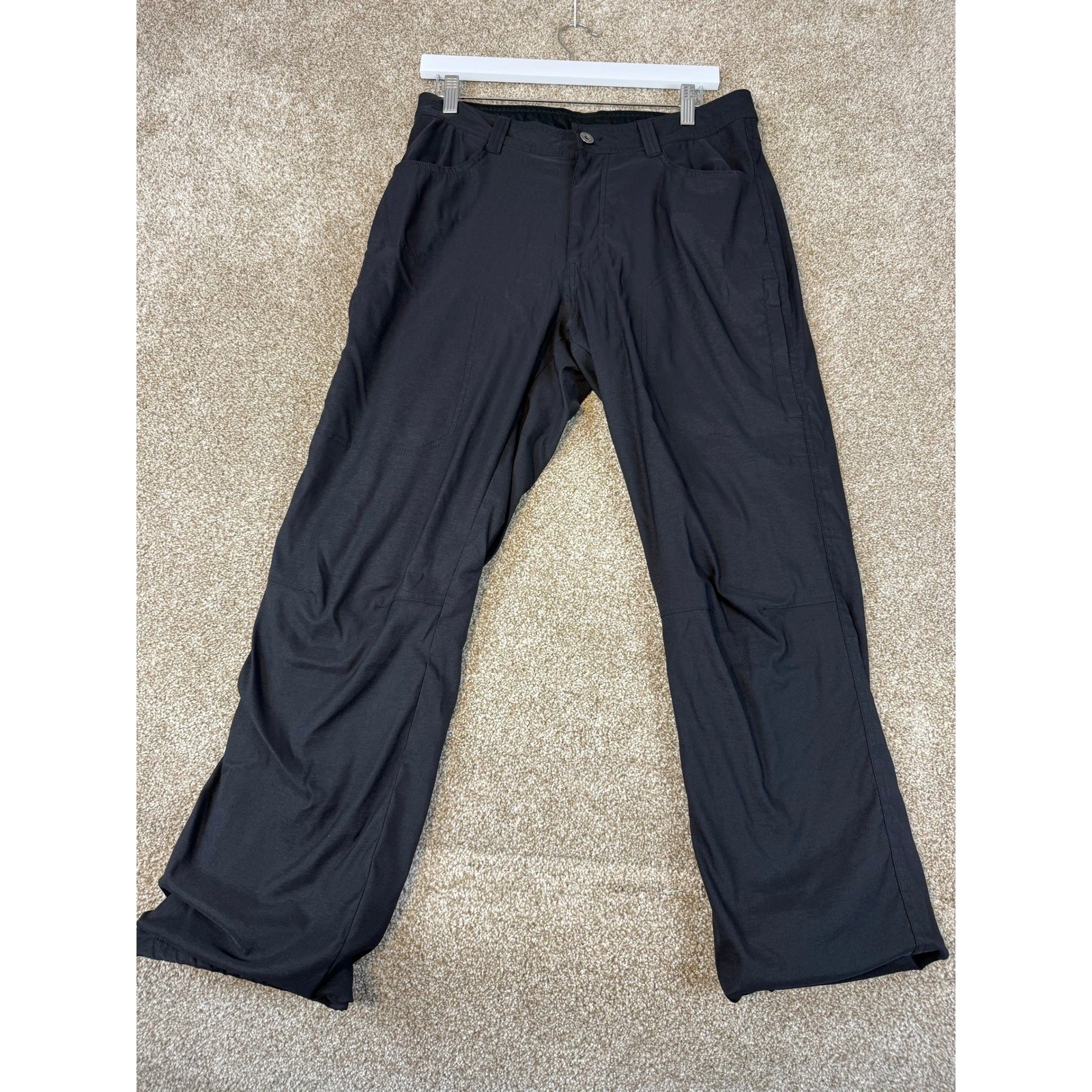 Eddie Bauer Mens 32x30 Fleece Lined Pants Black Outdoor Hiking Winter
