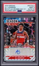 2024 Contenders Optic AJ Johnson RC Ticket Auto Nebula 1/1 Prizm DallasMavericks