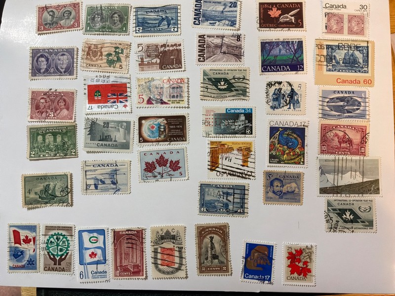 Lot of 68 Canada stamps used off paper.