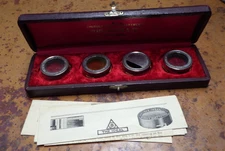 Vintage Burke & James Sears Roebuck Enlarging Copying Lens Set With Case C2