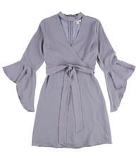 bar III Womens Bell-Sleeve A-line Dress