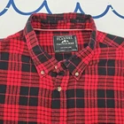 Cactus Man Men's Red & Black Flannel Button Front Shirt Size XL