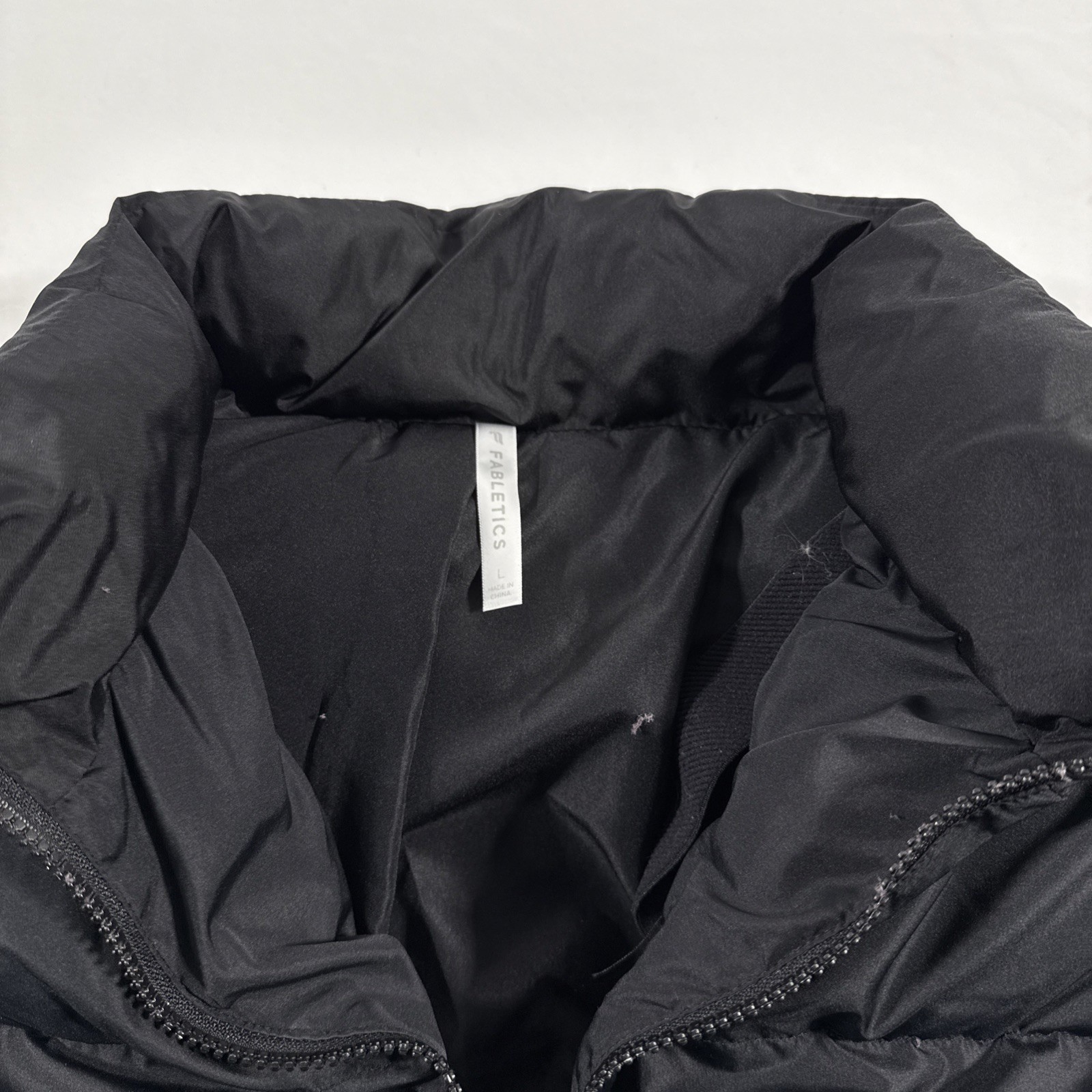 Fabletics Puffer Jacket Cropped Black Women’s Lar… - image 4