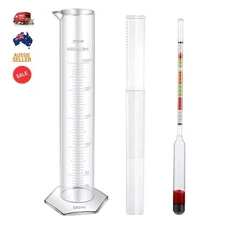 3 Scale Hydrometer Home Brew Wine  Beer Cider Brix Gravity Alcohol Reading 28cm